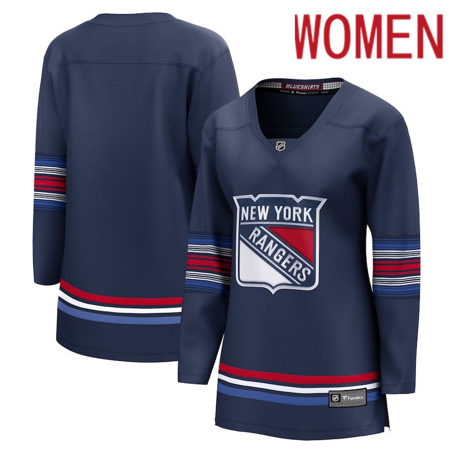 Women New York Rangers Fanatics Branded Navy Alternate Premier Breakaway NHL Jersey